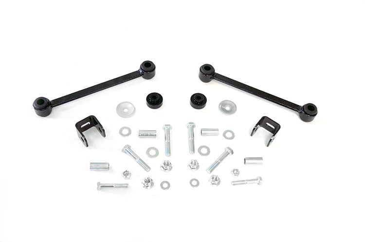 Ford F-250 Sway Bar Links - Front - Rough Country - 4 Inch Lift - Black - '80-'97